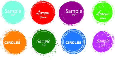 Set of abstract shapes. Vector stamps