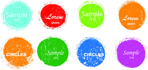 Set of abstract shapes. Vector stamps