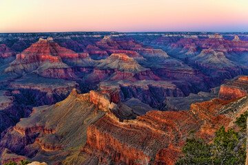 Grand Canyon National Park, Arizona after sunset