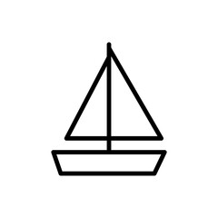 Sailboat icon. Simple line, outline vector elements of camping icons for ui and ux, website or mobile application