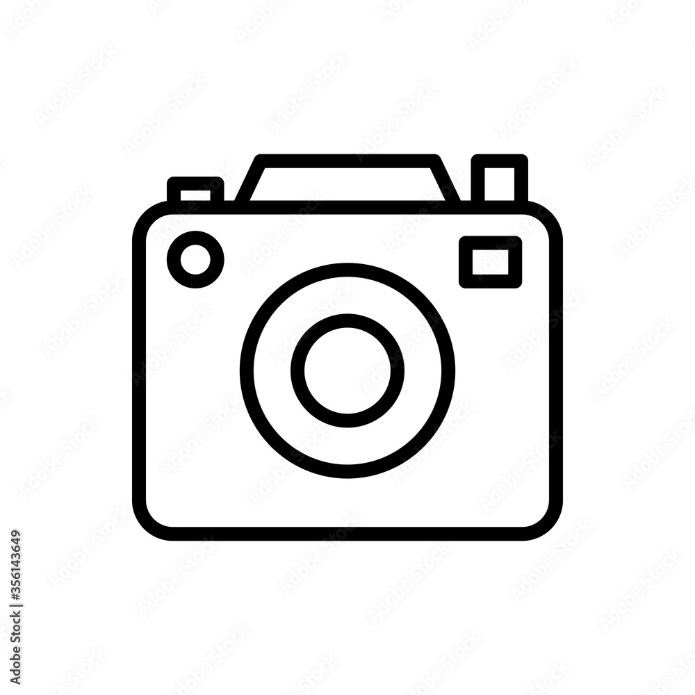 Aufkleber camera, technology icon. simple line, outline vector elements of camping icons for ui and ux, websit