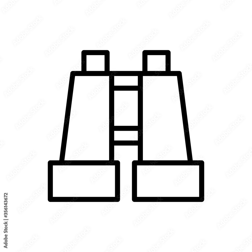 Poster binoculars, camping icon. simple line, outline vector elements of camping icons for ui and ux, websi