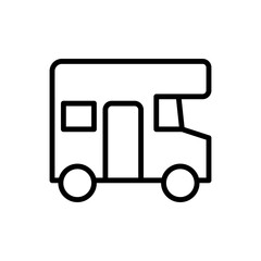 Trailer, bus icon. Simple line, outline vector elements of camping icons for ui and ux, website or mobile application
