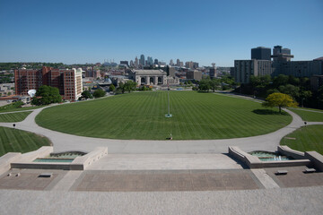 A  panoramic view of Kansas City on a sunny day from the National World War 1 Museum and Memorial