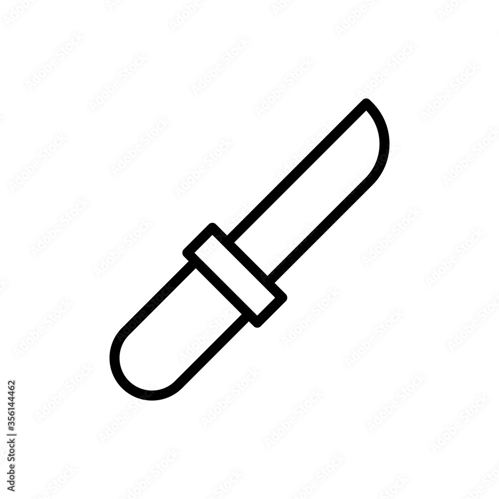 Poster knife, camping icon. simple line, outline vector elements of camping icons for ui and ux, website or