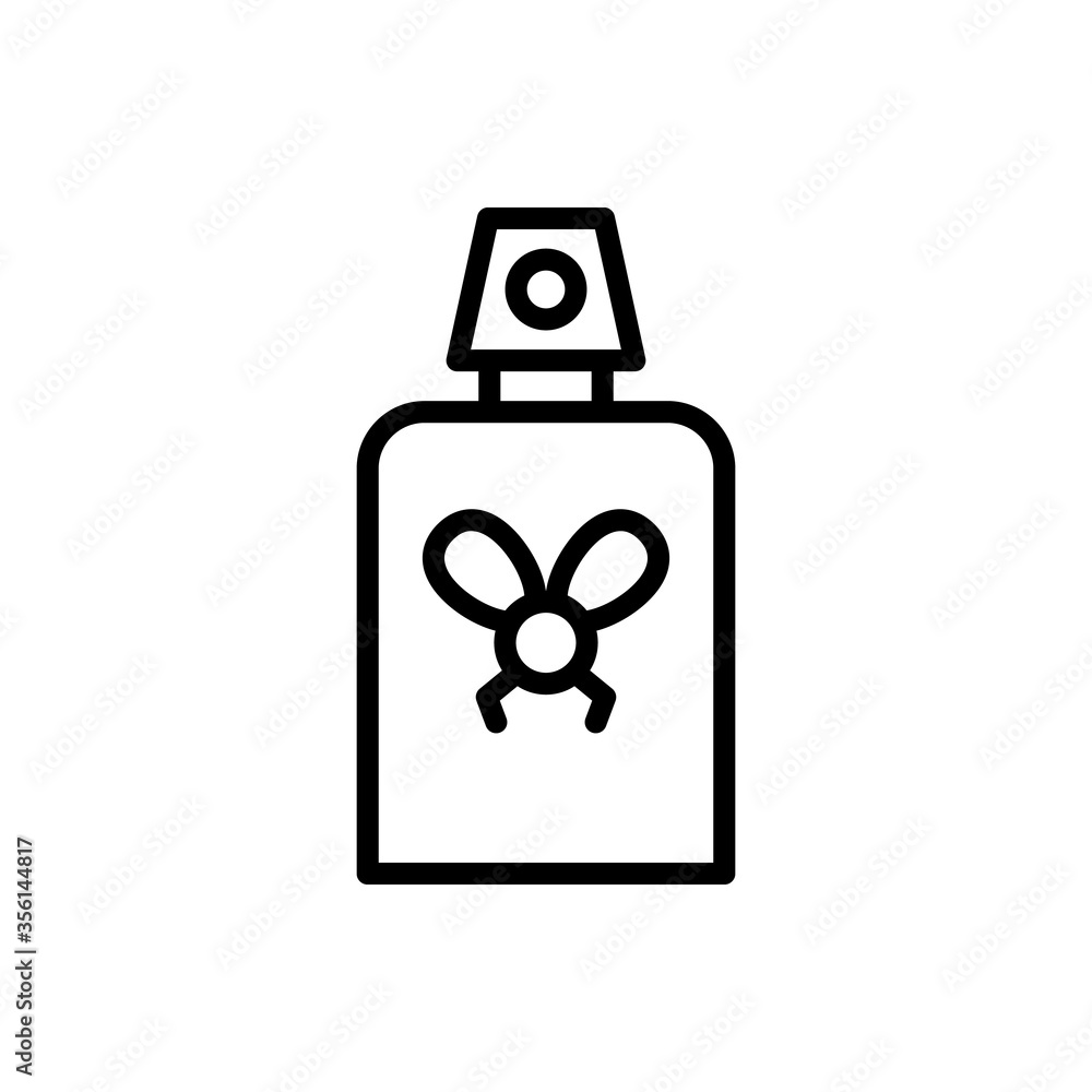 Poster spray, fly icon. simple line, outline vector elements of camping icons for ui and ux, website or mob