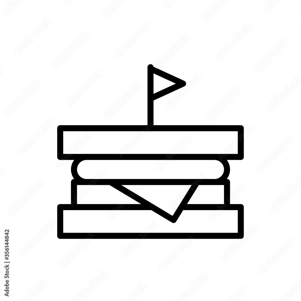 Poster sandwich, food icon. simple line, outline vector elements of camping icons for ui and ux, website or