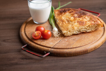 Traditional balkan meal - Burek or Borek pie with meat