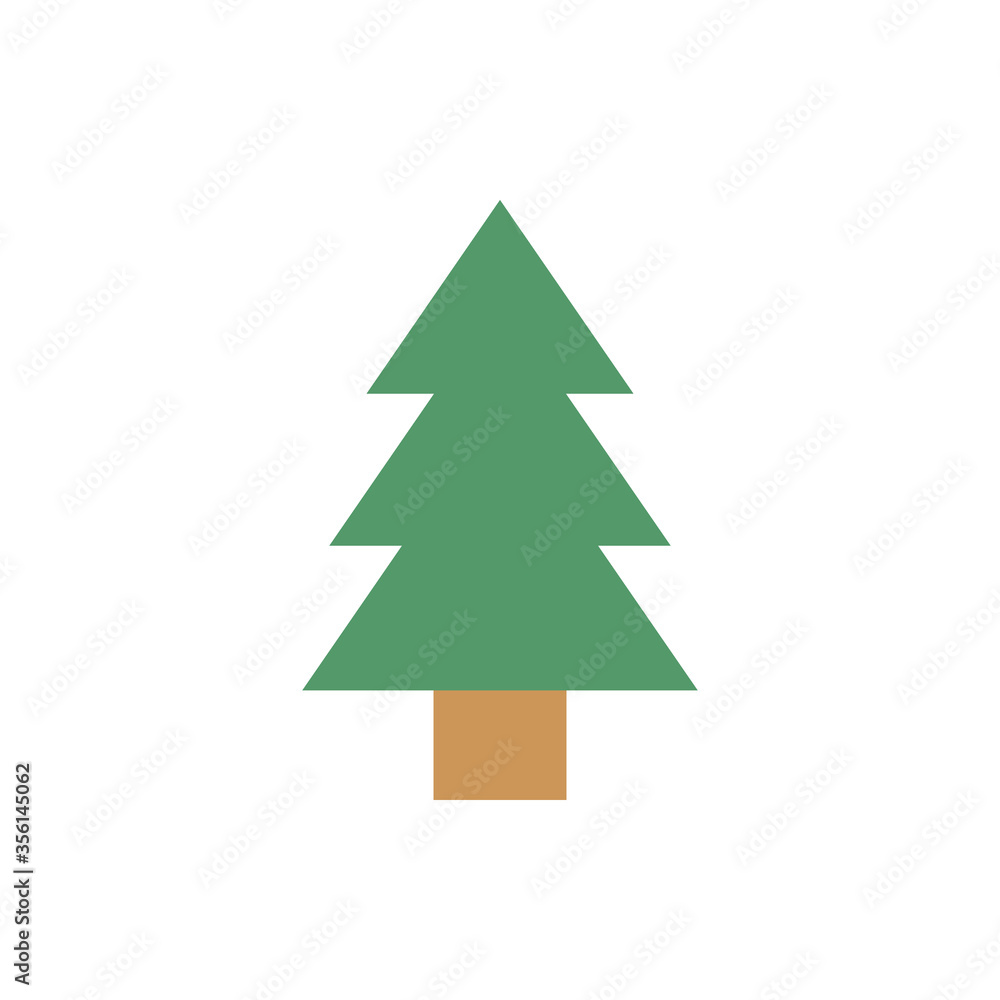 Poster tree, spruce icon. simple color vector elements of camping icons for ui and ux, website or mobile ap