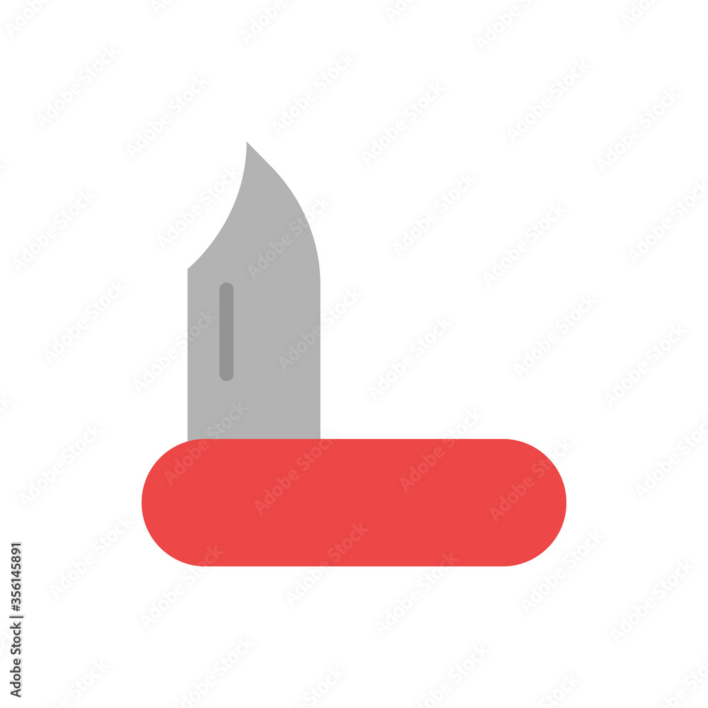 Poster knife, camping icon. simple color vector elements of camping icons for ui and ux, website or mobile 