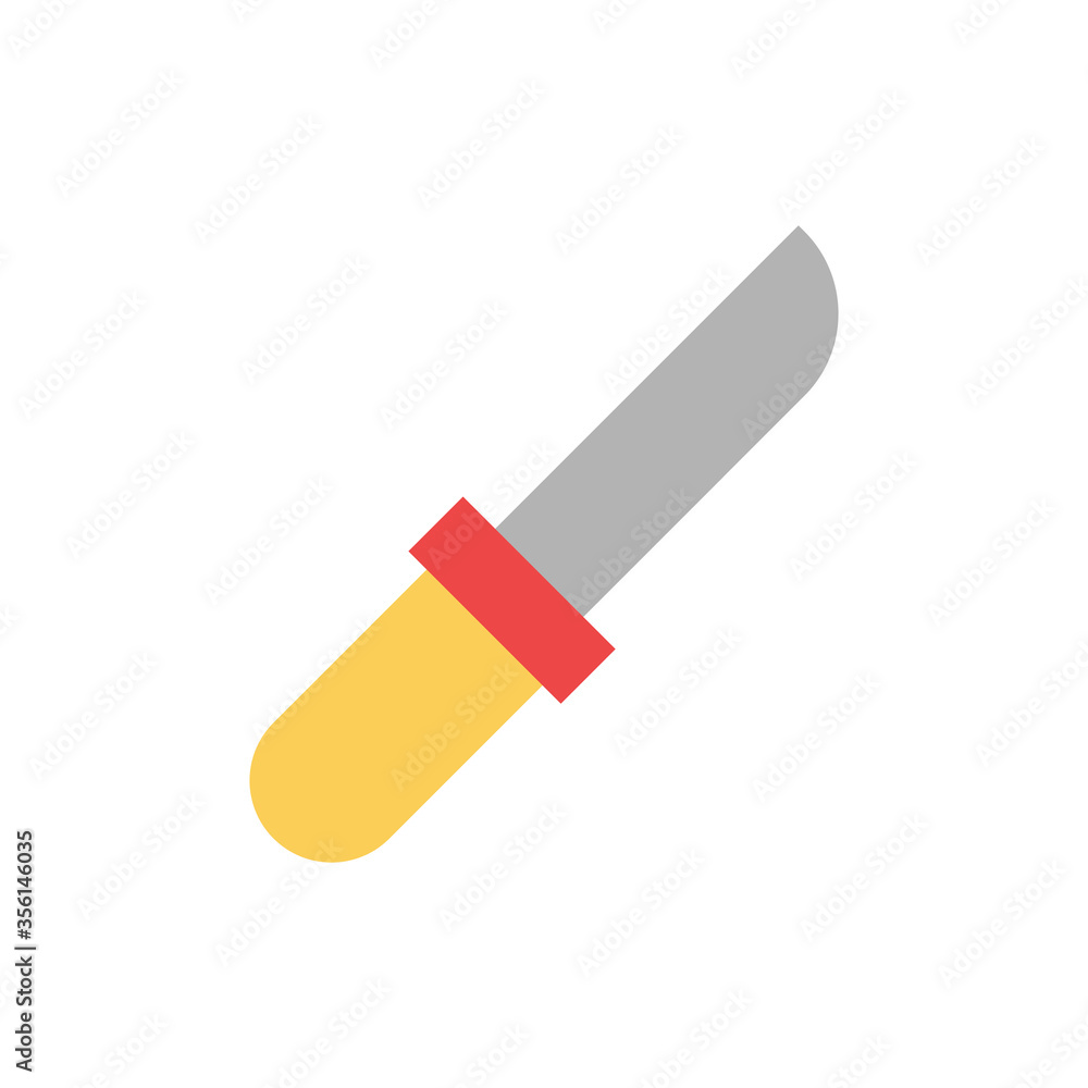 Poster knife, camping icon. simple color vector elements of camping icons for ui and ux, website or mobile 