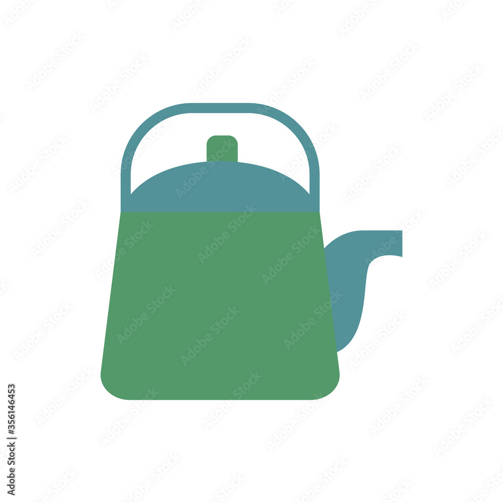 Poster kettle, tableware icon. simple color vector elements of camping icons for ui and ux, website or mobi