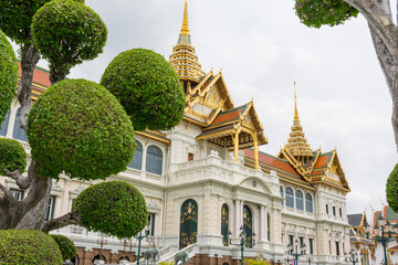 Obraz premium Wat Phra Kaew, temple of Emerald Buddha in Bangkok, Thailand