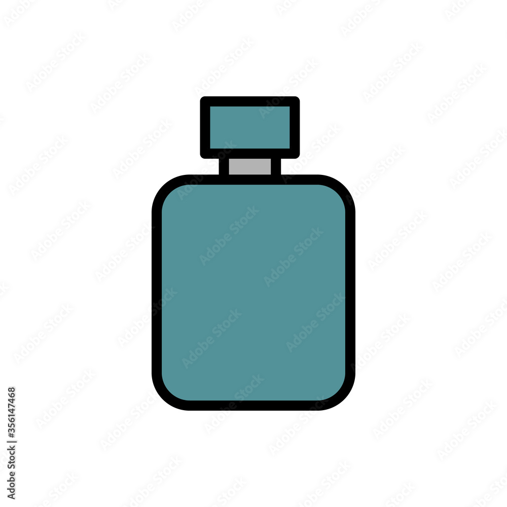 Poster flask, water icon. simple color with outline vector elements of camping icons for ui and ux, website
