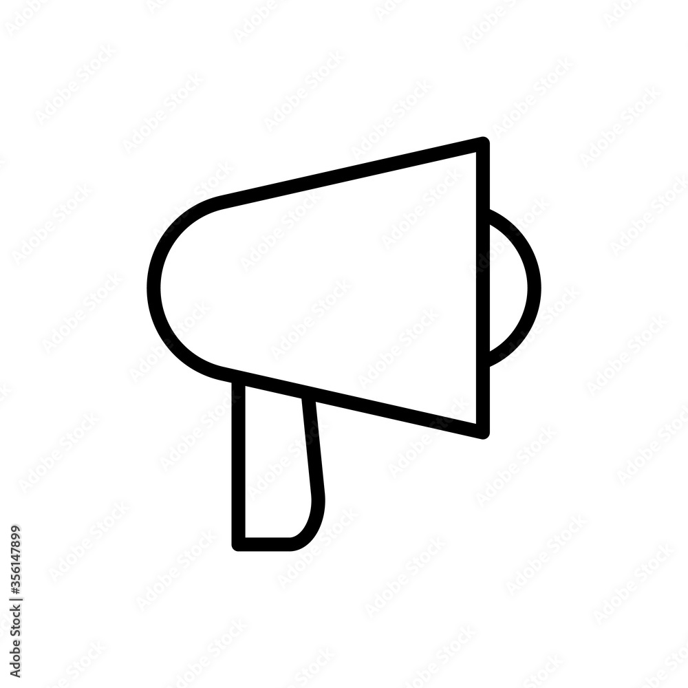 Poster megaphone, speaker icon. simple line, outline vector elements of firefighters icons for ui and ux, w