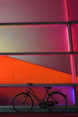 Miasto, Rower, wieczór,  perspektywa, vintage  © Marek
