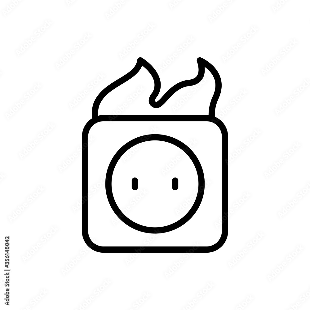 Poster fire, socket icon. simple line, outline vector elements of firefighters icons for ui and ux, website