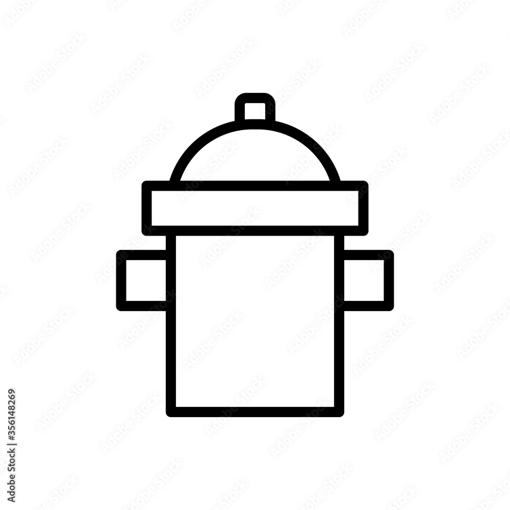 Poster fire, hydrant icon. simple line, outline vector elements of firefighters icons for ui and ux, websit