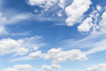 Naklejka na ściany i meble Clouds in the blue sky. Environment, atmosphere