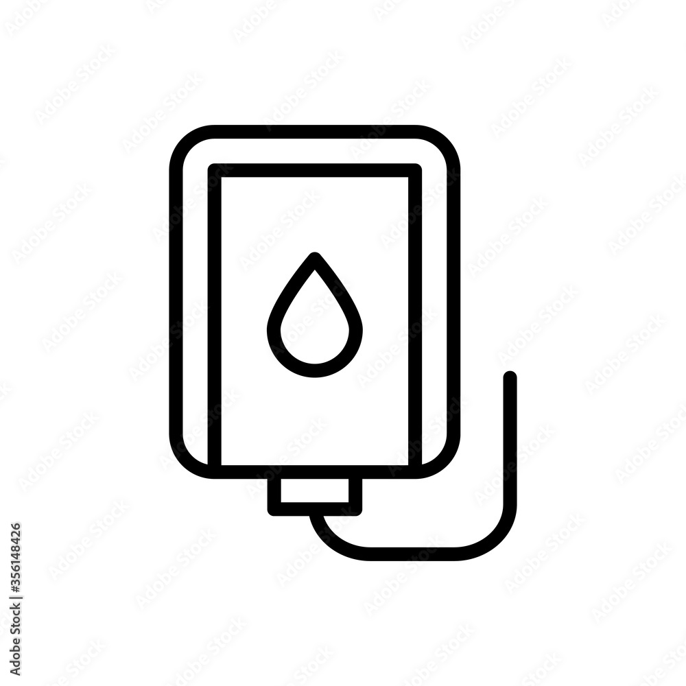 Poster blood, dropper icon. simple line, outline vector elements of firefighters icons for ui and ux, websi