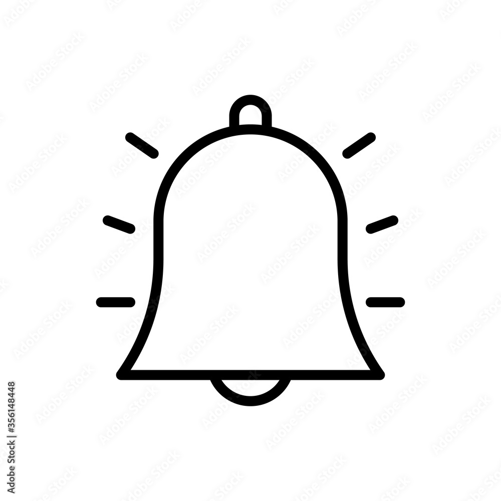 Poster bell, emergency icon. simple line, outline vector elements of firefighters icons for ui and ux, webs