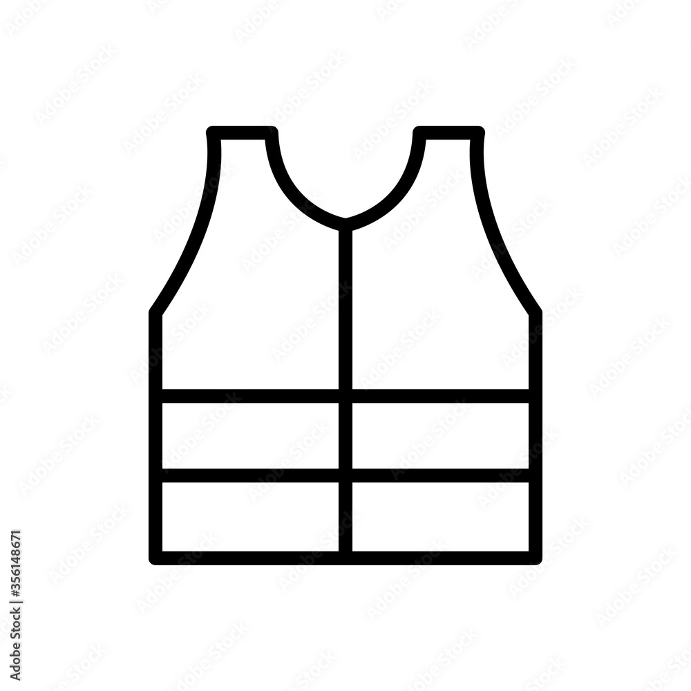 Poster vest, emergency icon. simple line, outline vector elements of firefighters icons for ui and ux, webs
