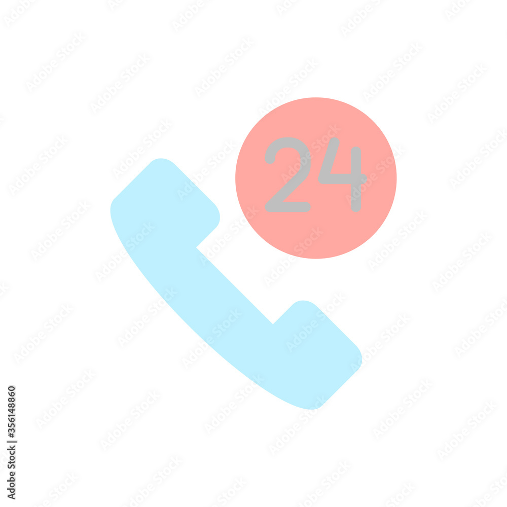 Aufkleber phone, all day long icon. simple color vector elements of firefighters icons for ui and ux, website 