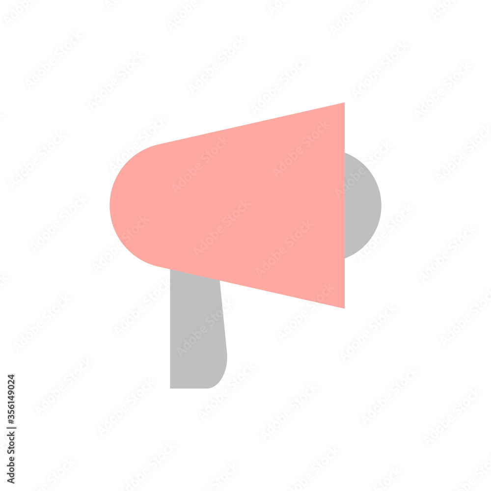 Poster megaphone, speaker icon. simple color vector elements of firefighters icons for ui and ux, website o