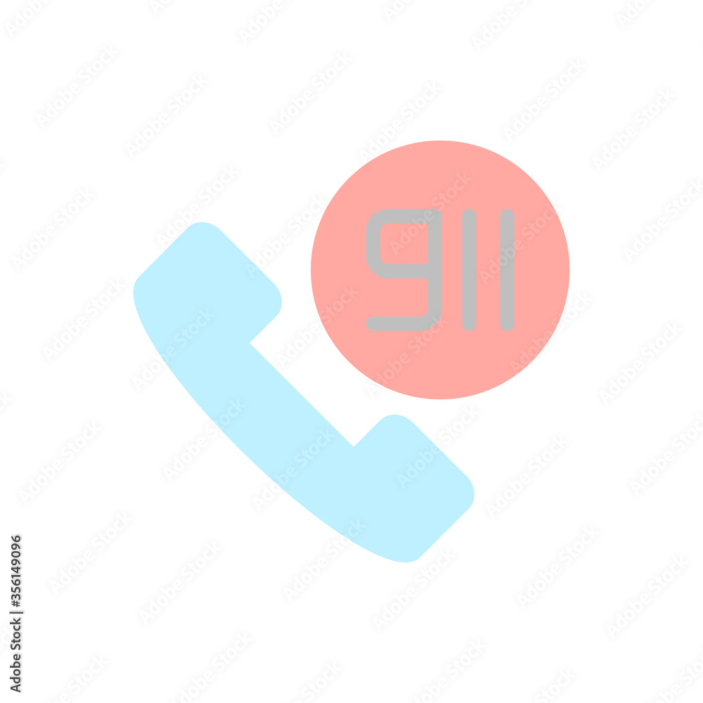 Aufkleber phone, emergency icon. simple color vector elements of firefighters icons for ui and ux, website or 