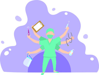 woman doctor examine disease