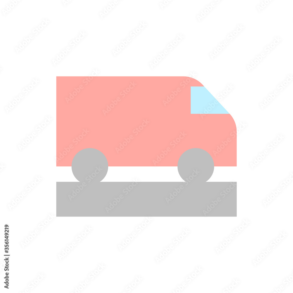 Aufkleber ambulance, car icon. simple color vector elements of firefighters icons for ui and ux, website or mo