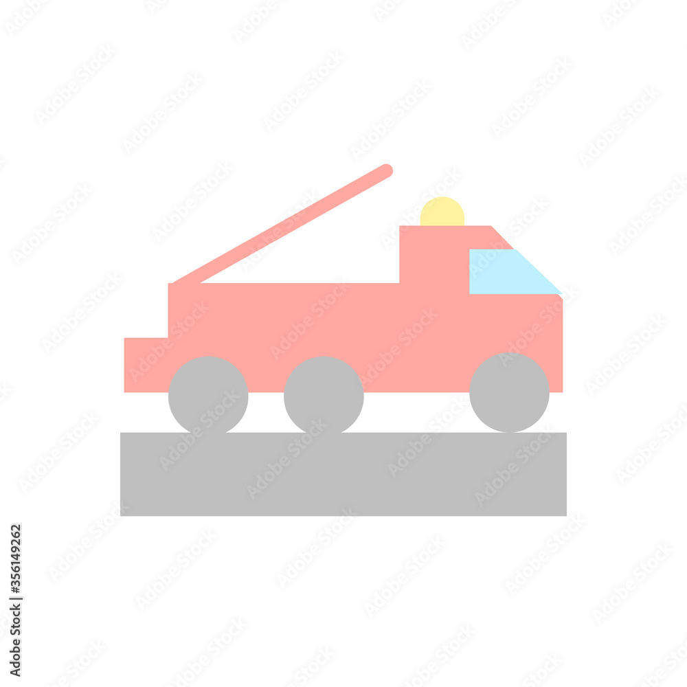 Aufkleber fire engine, transport icon. simple color vector elements of firefighters icons for ui and ux, websi