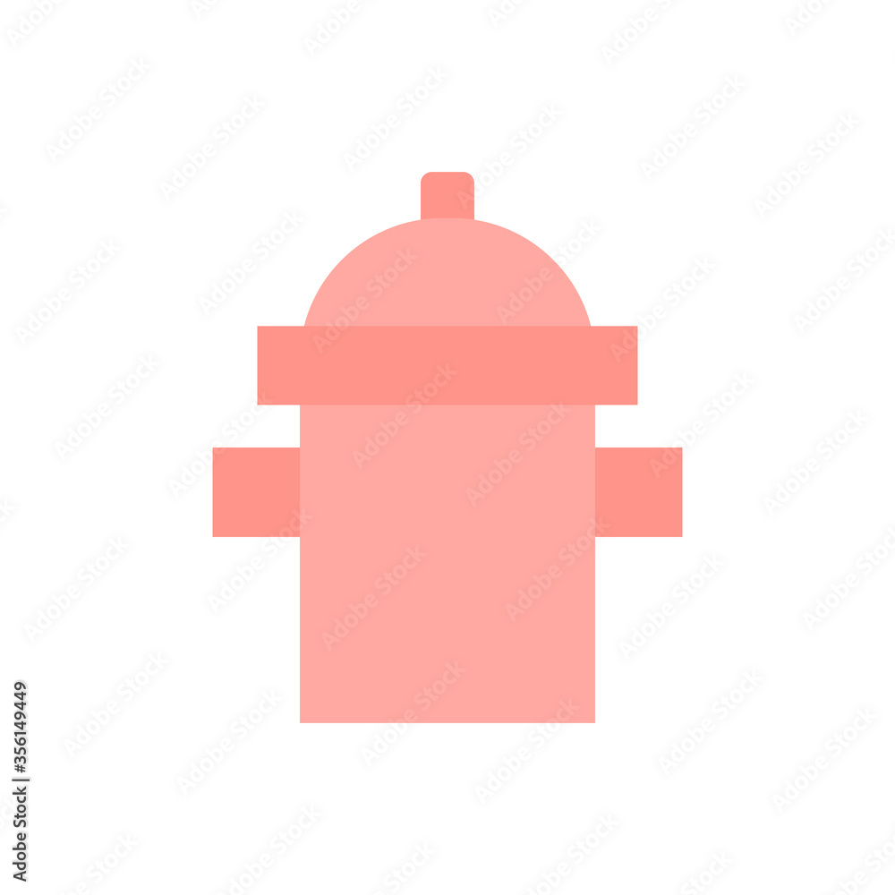 Poster fire, hydrant icon. simple color vector elements of firefighters icons for ui and ux, website or mob