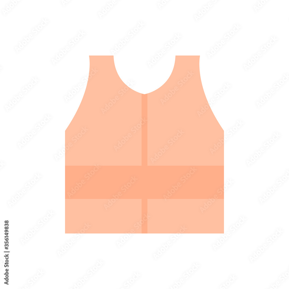 Aufkleber vest, emergency icon. simple color vector elements of firefighters icons for ui and ux, website or m