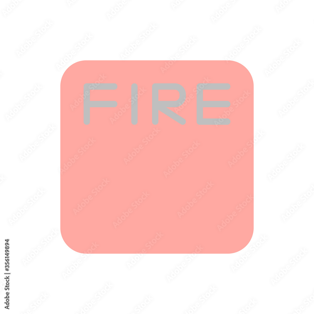 Poster fire, button icon. simple color vector elements of firefighters icons for ui and ux, website or mobi
