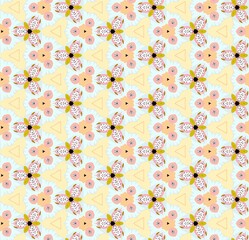 Abstract bright pattern with various shades seamless pattern design composition. Wallpaper, background. Eps 10