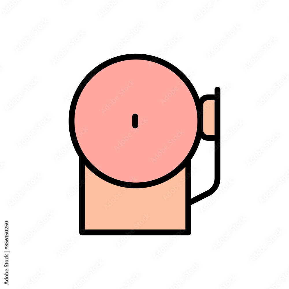 Poster bell, emergency icon. simple color with outline vector elements of firefighters icons for ui and ux,