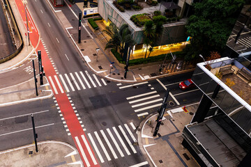 Obraz premium Visao Aerea cruzamentoo Paulista com Bela Cintra