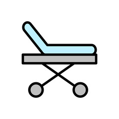 Gurney, ambulance icon. Simple color with outline vector elements of firefighters icons for ui and ux, website or mobile application