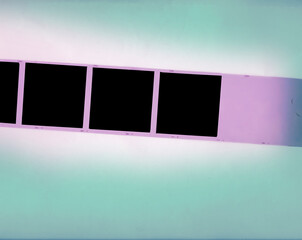 film strip, empty picture frames, retro filter effect