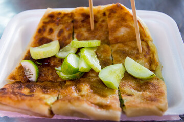 Fresh delicious and healthy street food of Bangkok, Thailand