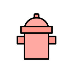 Fire, hydrant icon. Simple color with outline vector elements of firefighters icons for ui and ux, website or mobile application