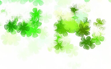 Light Green vector elegant background with flowers