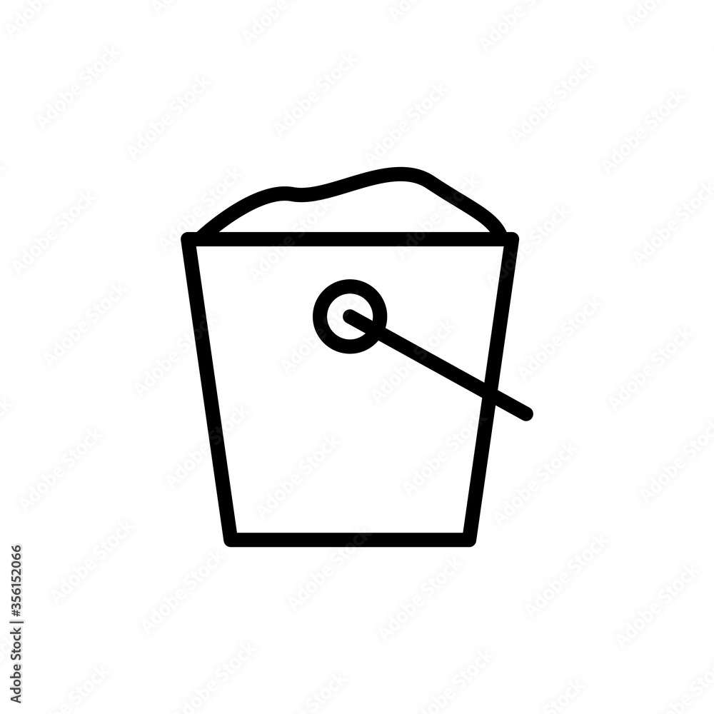 Poster bucket, soil icon. simple line, outline vector elements of agriculture icons for ui and ux, website 