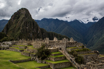 Fototapeta na wymiar The lost Incan city of Machu Picchu near Cusco, Peru.