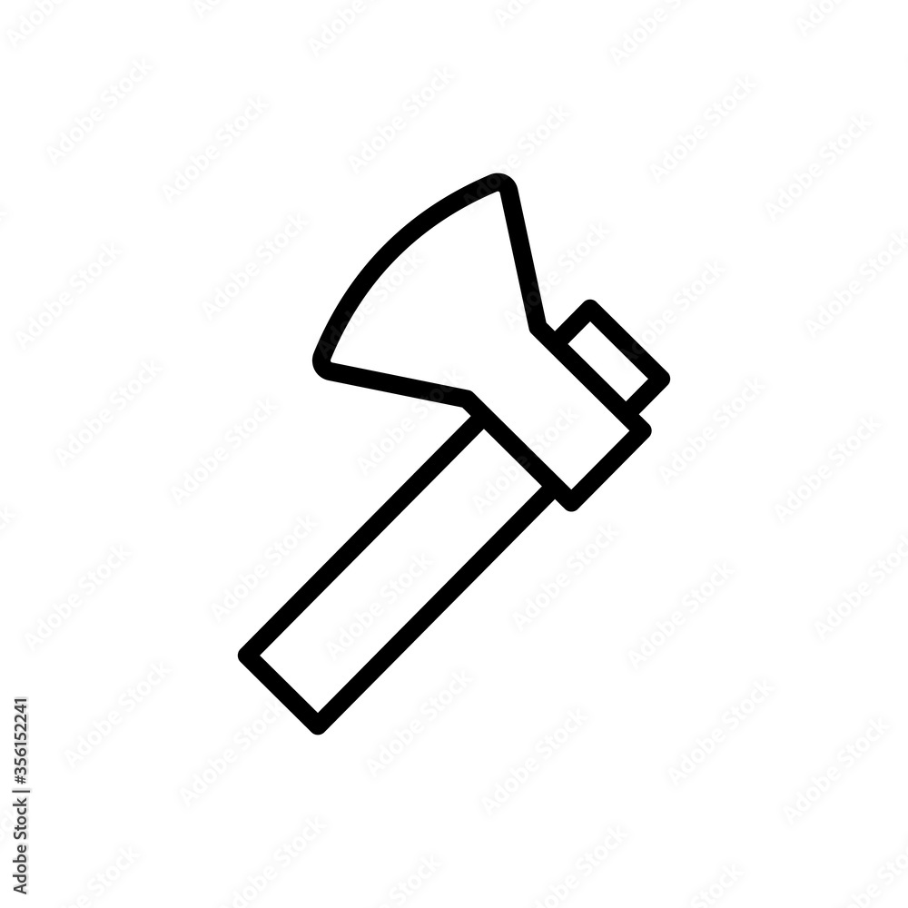 Poster ax, tool icon. simple line, outline vector elements of agriculture icons for ui and ux, website or m