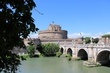 view of castle saint angelo rome italy