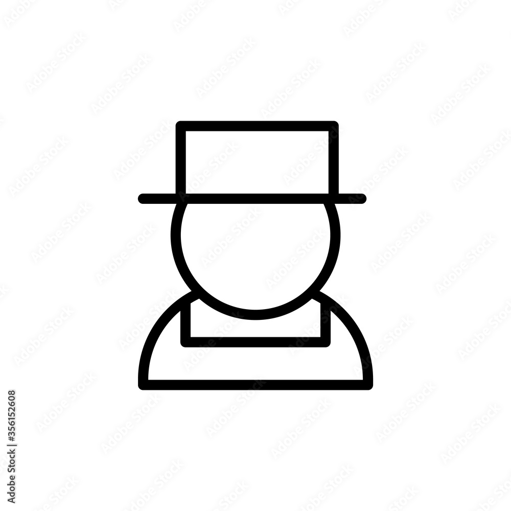 Poster farmer, avatar icon. simple line, outline vector elements of agriculture icons for ui and ux, websit
