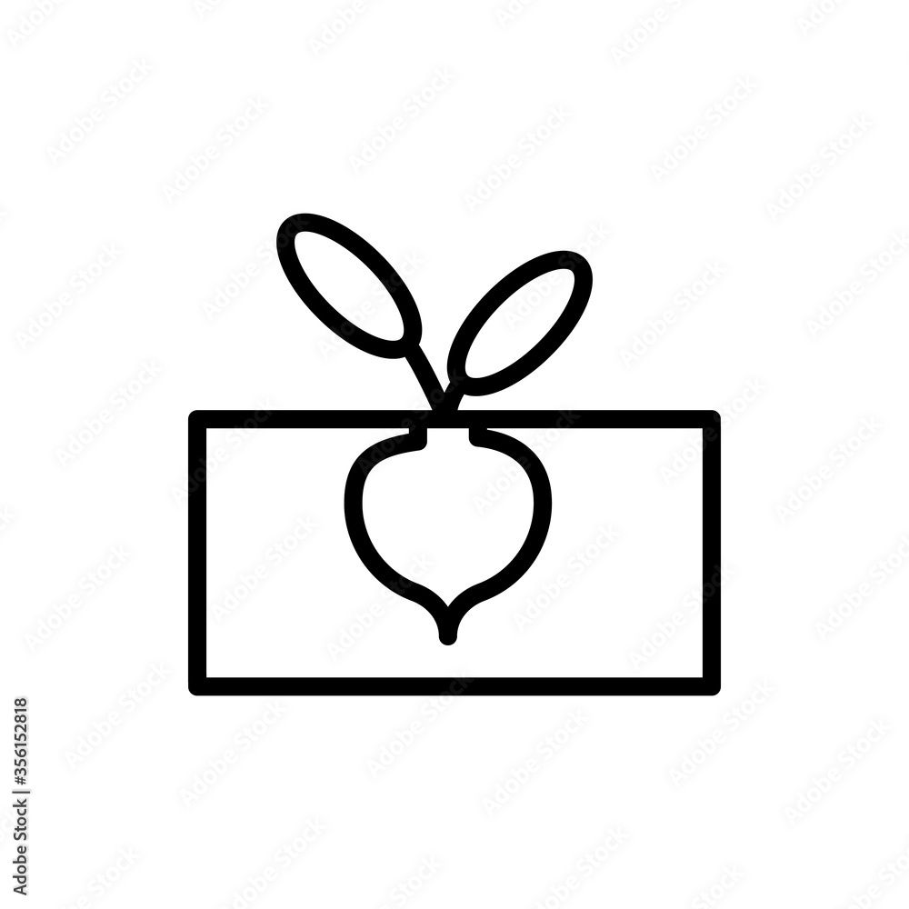 Poster soil, beet icon. simple line, outline vector elements of agriculture icons for ui and ux, website or