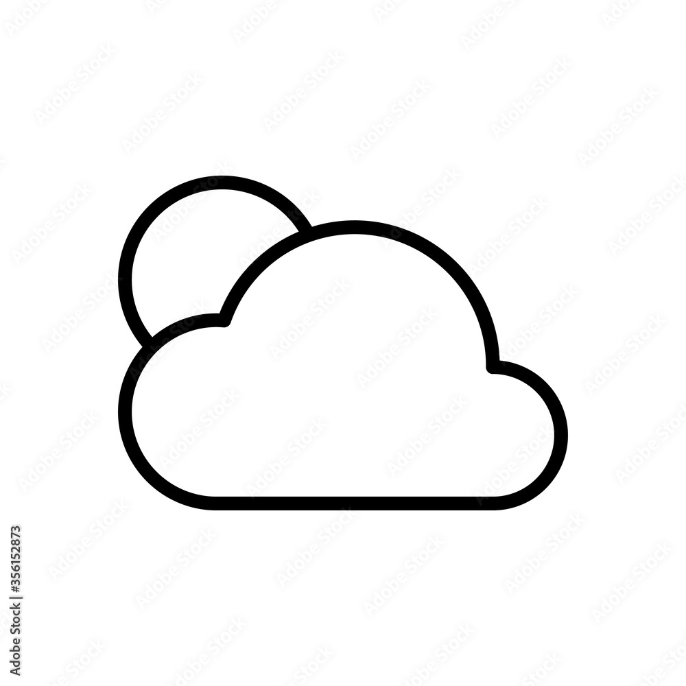Aufkleber cloud, sun icon. simple line, outline vector elements of agriculture icons for ui and ux, website or